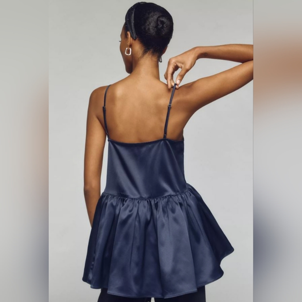 🌷NWT Anthropologie Silky Babydoll Top - Picture 2 of 12